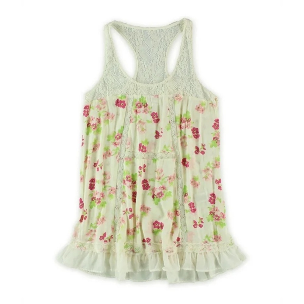 NWT Aeropostale Womens Floral Lace Tank Top